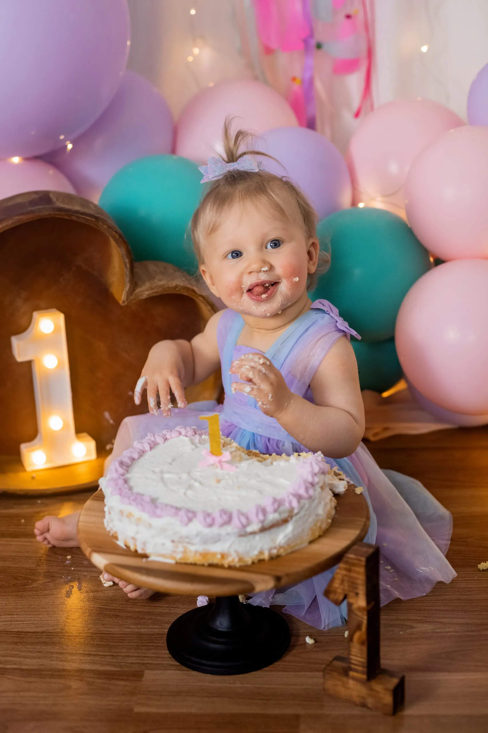 Servizio fotografico smash cake per il primo compleanno a Roma, Arianna De Rossi