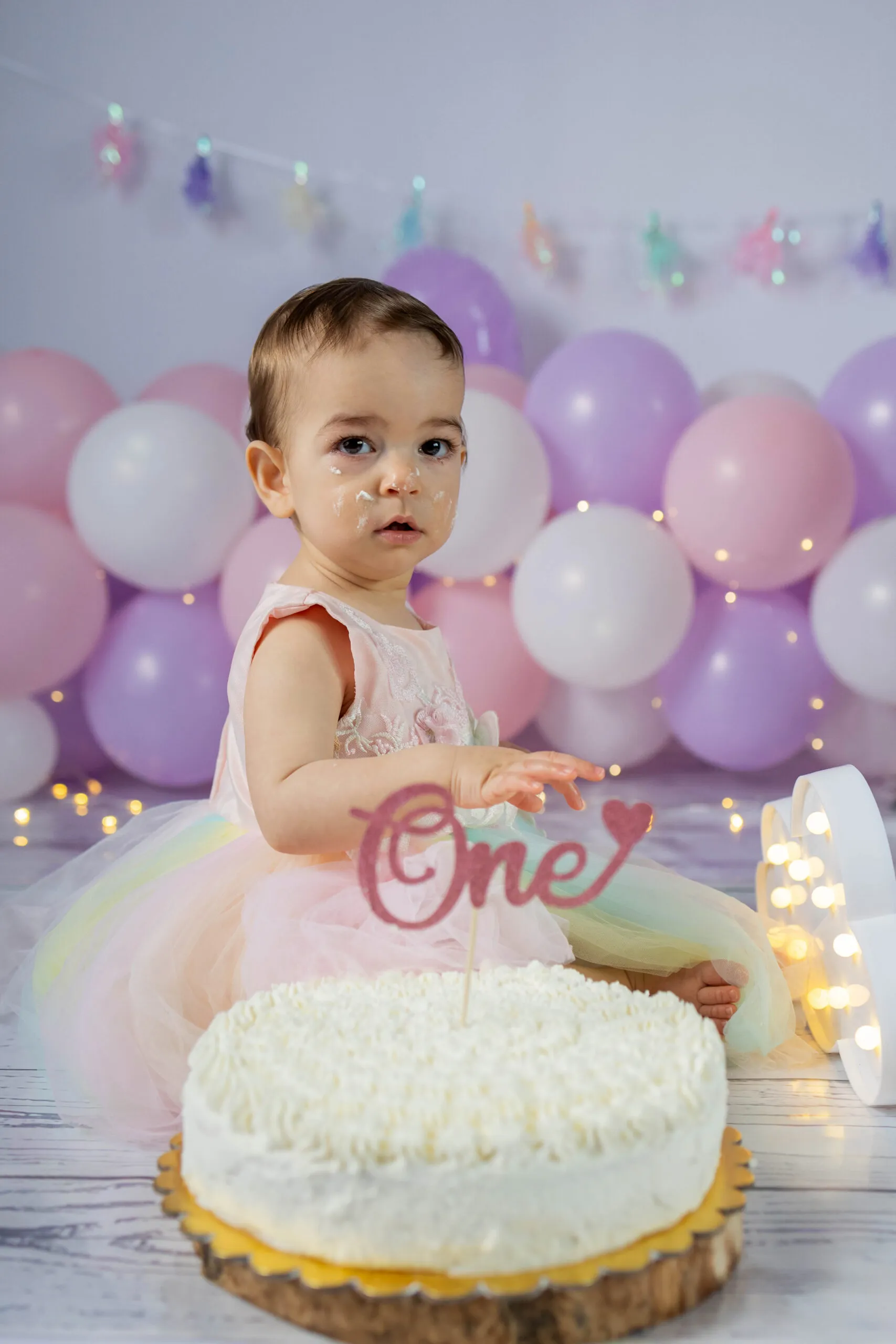 Servizio fotografico smash cake per il primo compleanno a Roma, Arianna De Rossi