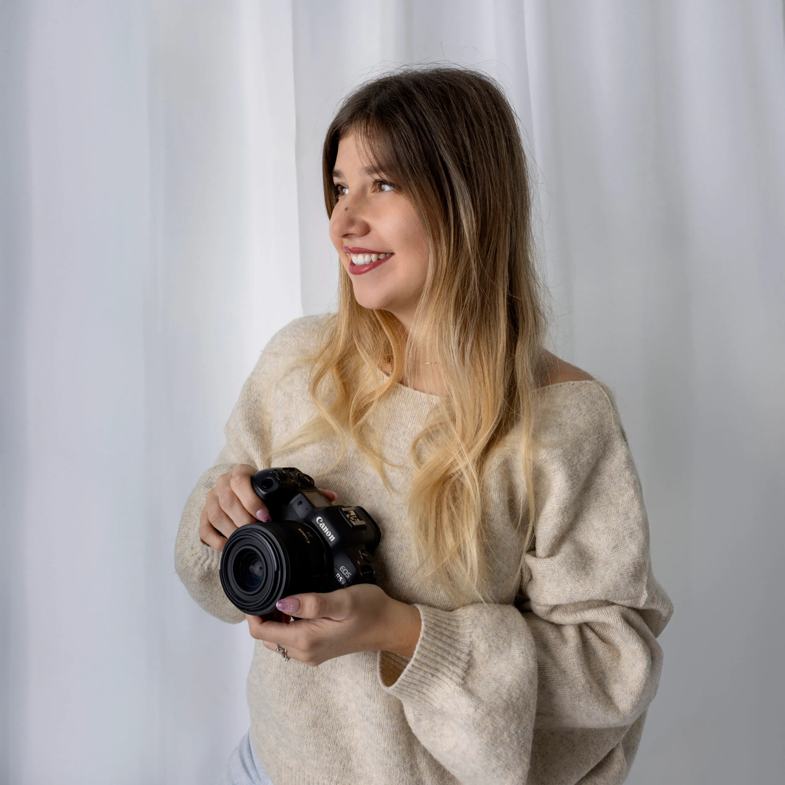 Arianna De Rossi durante un servizio fotografico